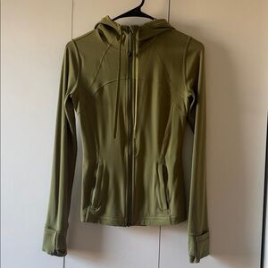 Lululemon Define jacket Nulu Olive Green Zip-Up Hooded